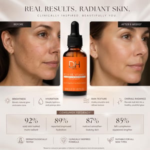 Dr H Pro-V 5% Vitamin C Anti-Ageing Facial Serum 30ml for Acne, Blemishes, Large Pores, Brightening