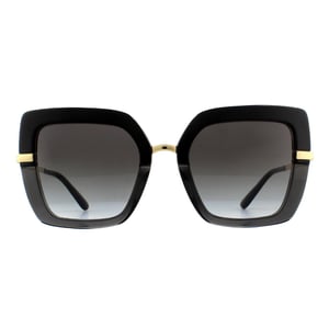 DOLCE & GABBANA Zonnebril DG4373 32468G TOP Zwart Op Transparant Zwart Grijsverloop