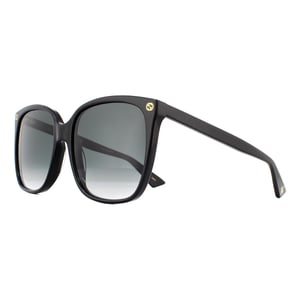 Gucci Square Womens Black Grey Gradient Sunglasses