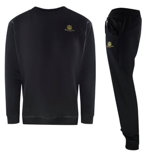 Aquascutum Iconic Crest Black Crewneck Track Set