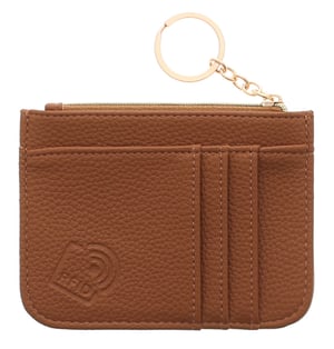 Card Holder RFID Blocking Lining Wallets Purses Kali Zip Fastening tan