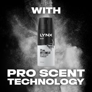 6 Pack Lynx 72Hour Sweat Protection Anti-Perspirant Deodorant, 150 ml[Black]