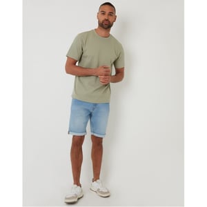 Men's Threadbare Regular Fit Crew Neck Short Sleeve T-Shirt in  Sage