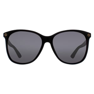 Gucci Round Womens Black Grey Sunglasses