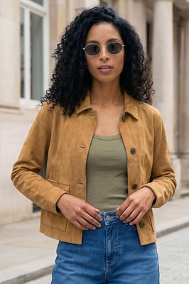 Suedette Button Jacket
