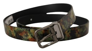 Glitter Camo Leren Riem