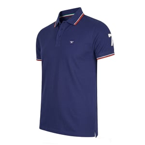 Cappuccino Italia Polo SS Polo Applicatie Pique Blauw