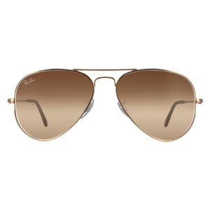 Ray-Ban Aviator Unisex Gold Brown Gradient Sunglasses RB3025