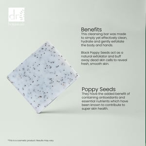 Dr. Botanicals Advanced Anti-Ageing Strawberry & Poppy Seed Cleansing Bar 100g for Fine Lines, Wrinkles, Dullness