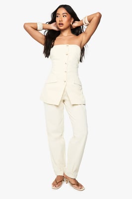 Linen Tailored Straight Leg Trouser