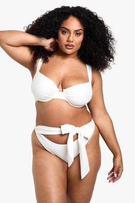 Plus Swimwear Essentials Tie High Waist Brief