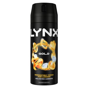 Lynx Body Spray Gold 48-H High Definition Fragrance Deo For Men, 150ml