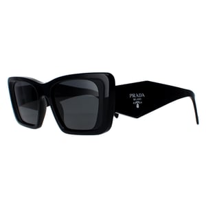 Prada Rectangle Womens Black Dark Grey PR08YS