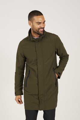 Khaki Lightweight Hooded Parka Jacket