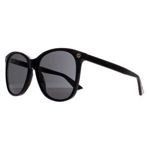 Gucci Round Womens Black Grey Sunglasses