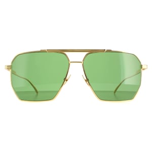 Bottega Veneta Square Dames Gold Green BV1012S