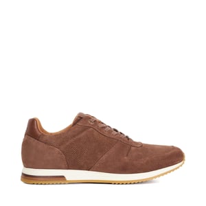 Dune Mens Trilogy Wf - Wide Fit Suede Lace Up Trainers