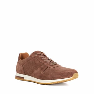 Dune Mens Trilogy Wf - Wide Fit Suede Lace Up Trainers