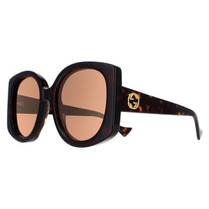 Gucci Round Womens Dark Havana Brown GG1257S