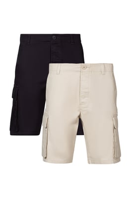 2 Pack Cotton Cargo Shorts