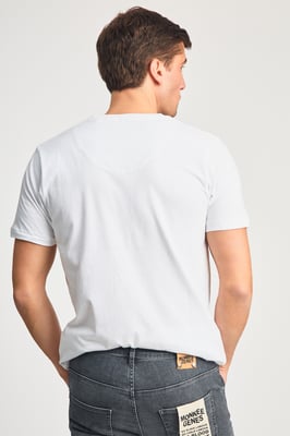 White Organic Cotton Crew Neck Short Sleeve Graphic Print T-Shirt