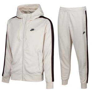 Nike Mens Cream Poly Hooded Tracksuit