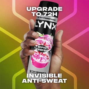 Lynx Anti-Perspirant Epic Fresh 72H Sweat & Odour Protection Deodorant, 3x200ml