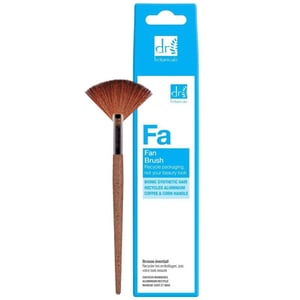 Dr. Botanicals Coffee Ground Fan Brush for Dusting, Contouring