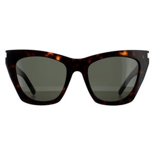 Saint Laurent Cat Eye Womens Havana Grey Sunglasses