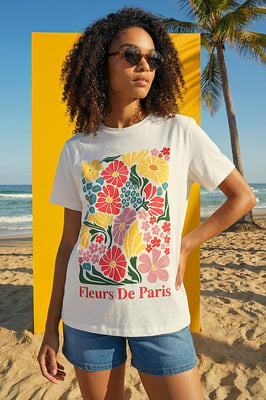 Cotton Floral Print T-Shirt