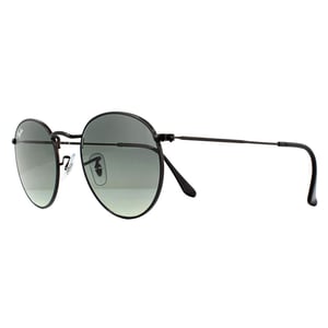 Ray-Ban Zonnebril Ronde Platte Lenzen 3447n 002/71 Zwart Grijs Verloop 50mm