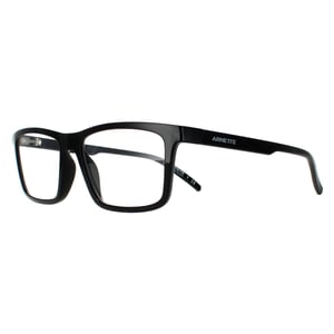 Arnette Rectangle Mens Shiny Black Clear Solglasögon