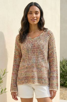 Crochet Detail Hooded Knit Jumper