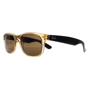 Ray-Ban Rectangle Unisex Honey Crystal Brown Polarized Sunglasses New Wayfarer RB2132