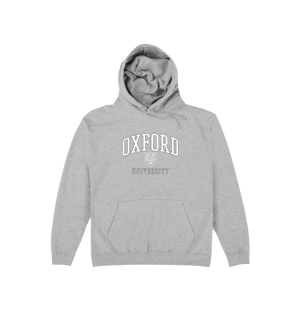 Oxford University Shield Heather Grey Hoodie
