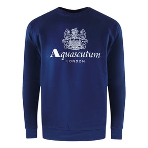 Aquascutum Old School Rundringad Marinblå Träningsbyxor Set