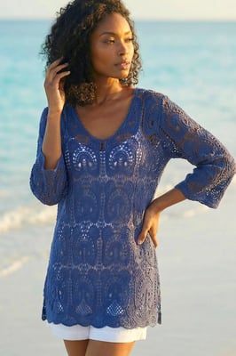 Cotton Crochet Tunic Top