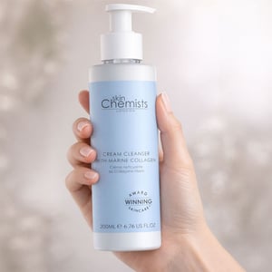 skinChemists Anti-Ageing Foaming Cleanser with Marine Collagen 200ml for Acne, Blemishes, Large Pores, Dullness