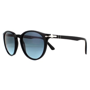 Persol Runda Unisex Svarta Azure Gradient Blå Solglasögon