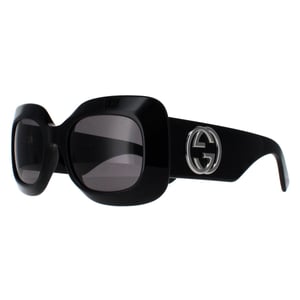 Gucci vierkant dames zwart met zilvergrijs GG1695S