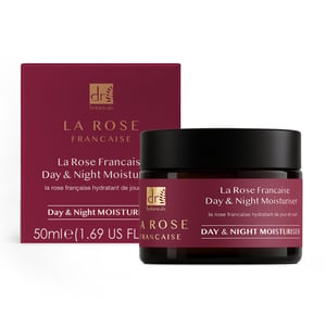 Dr. Botanicals La Rose Francaise Anti-Ageing Duo Day & Night Moisturiser 50ml for Fine Lines, Wrinkles, Dryness