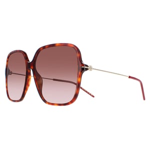Gucci GG1267S 002 donker havana bruin gradiënt zonnebril