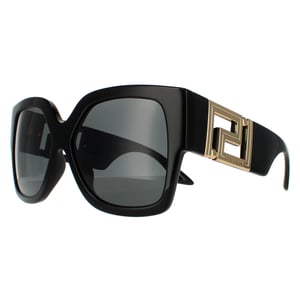 Versace Square Womens Black Dark Grey Sunglasses