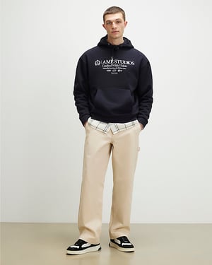 River Island Mens Hoodie Navy Regular Fit Ame Studios