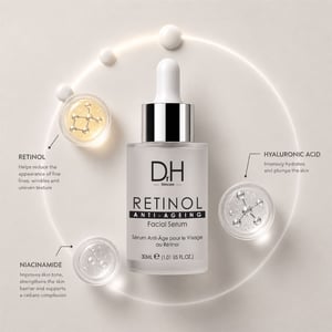 Dr H Anti-Ageing Advanced Retinol Facial Serum 30ml for Fine Lines, Wrinkles, Loss of Firmness