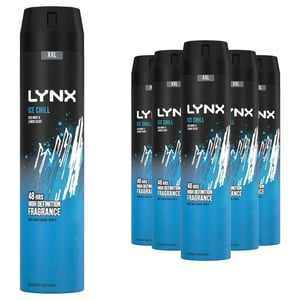 Lynx XXL Aerosol Deodorant Body Spray Ice Chill 48H Protection 250ml, 30Pack