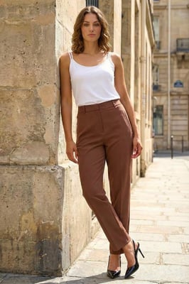 Short Straight Leg Stretch Trouser