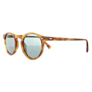 Oliver Peoples Round Mens Semi Matt Havana Indigo Photochromic Sunglasses