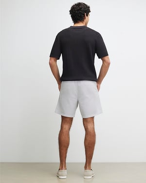 River Island Mens Shorts Grey Regular Fit Linen Pull On Zipped Button