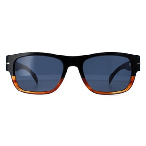 David Beckham DB7035/S 37N KU zwart hoorn blauw zonnebril